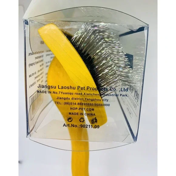 Brush for Dog, Slicker for Grooming, Groomgrip Coating, Yellow , Large NEW!!! - Picture 5 of 16